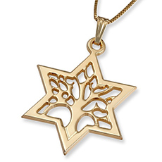 Gold Star of David Pendants