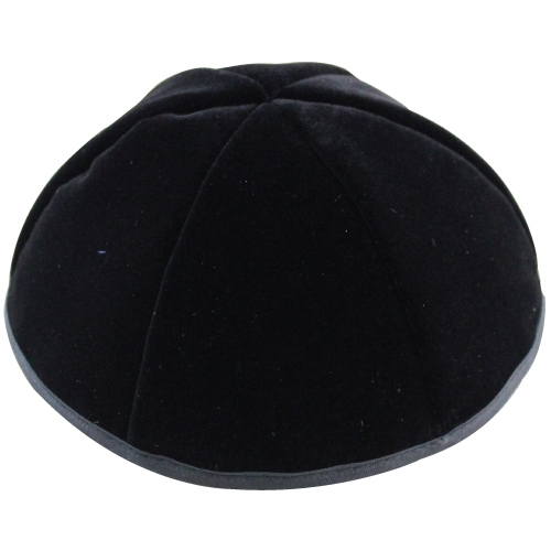Large Black Velvet Traditional Kippah – 18 cm - 1
