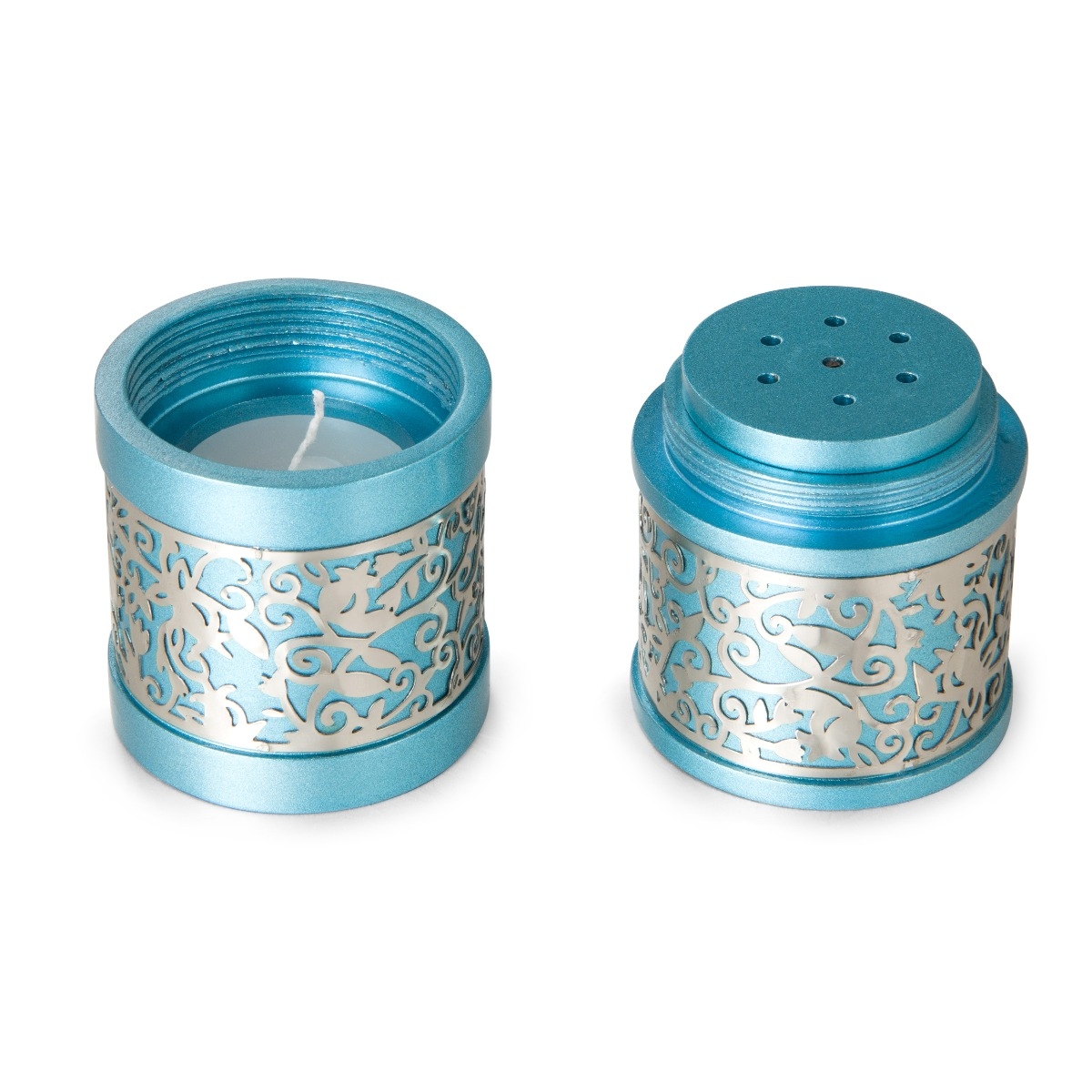 Yair Emanuel Designer Travel Havdalah Set – Candle holder and Spice Box (Choice of Colors) - 1