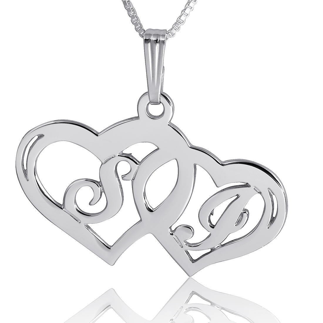 Letter S Alphabet Initial Silver Necklace 