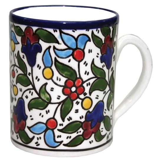  Coffee Mug - Flowers (Classic). Armenian Ceramic - 1