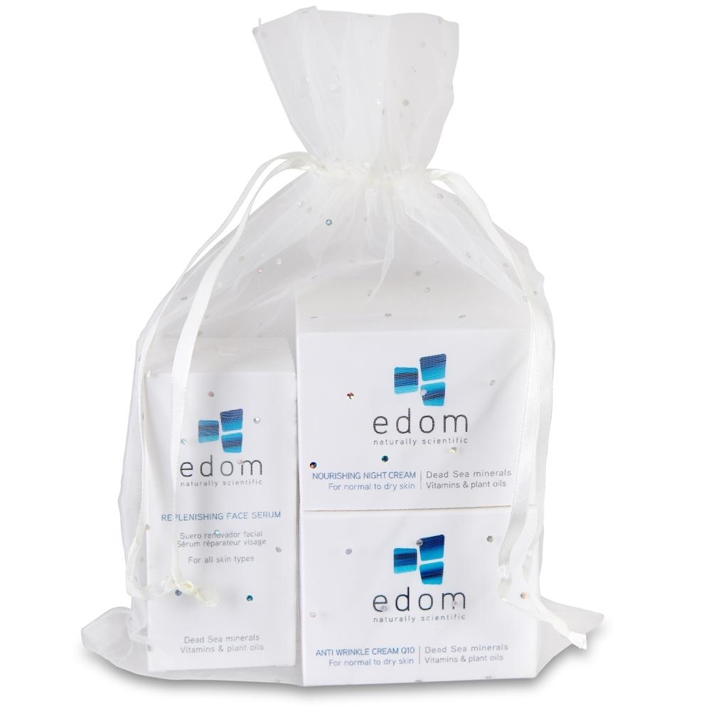 Edom Anti-Aging Kit: Replenishing Face Serum, Nourishing Night Cream, Anti Wrinkle Cream Q10 - 1