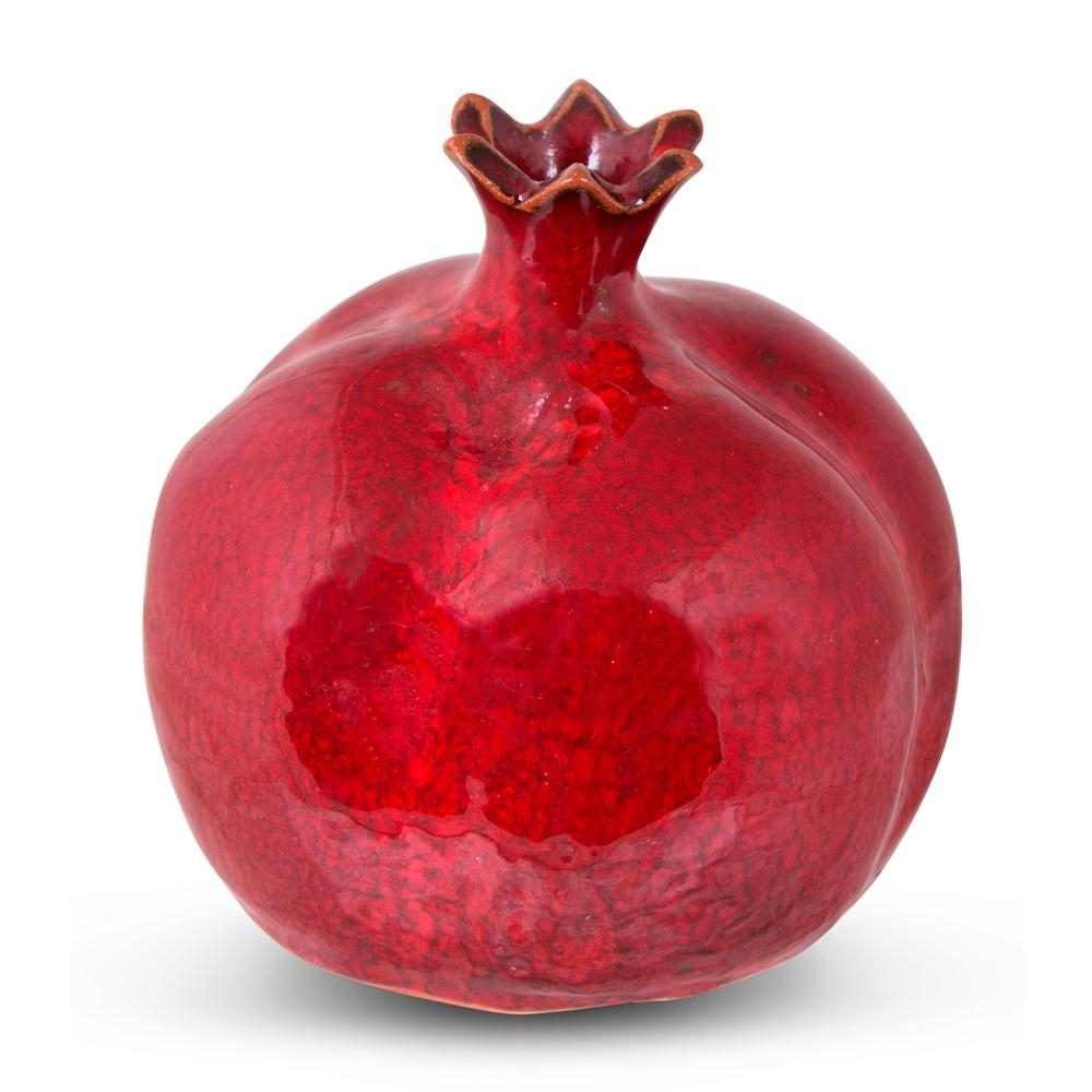 Handmade Textured Ceramic Pomegranate - Large - 1