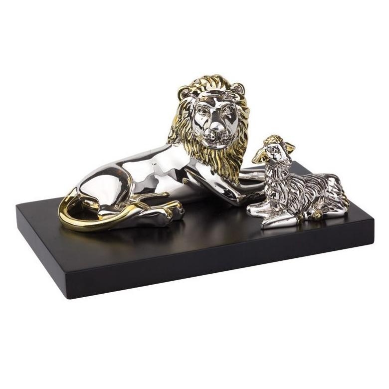 Silver Lion and Lamb Miniature - 1