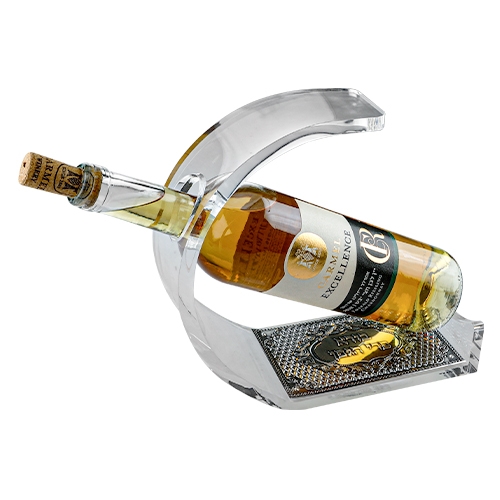 Curved Acrylic Wine Bottle Stand - 1
