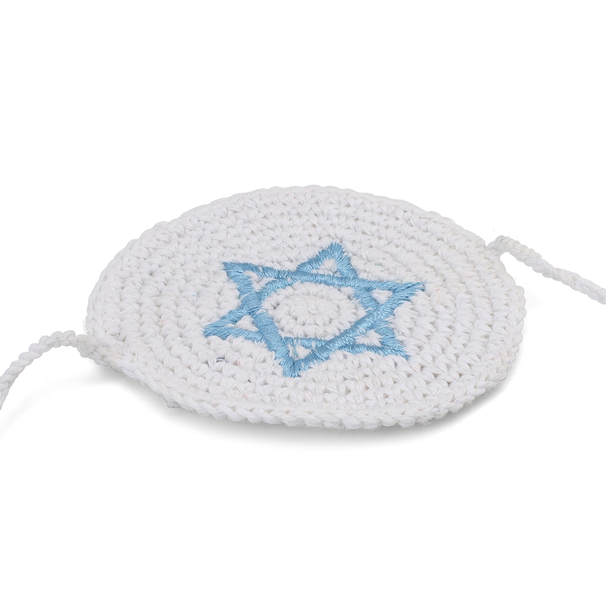 Handmade Knitted Star of David Baby Kippah, Judaica | Judaica Webstore