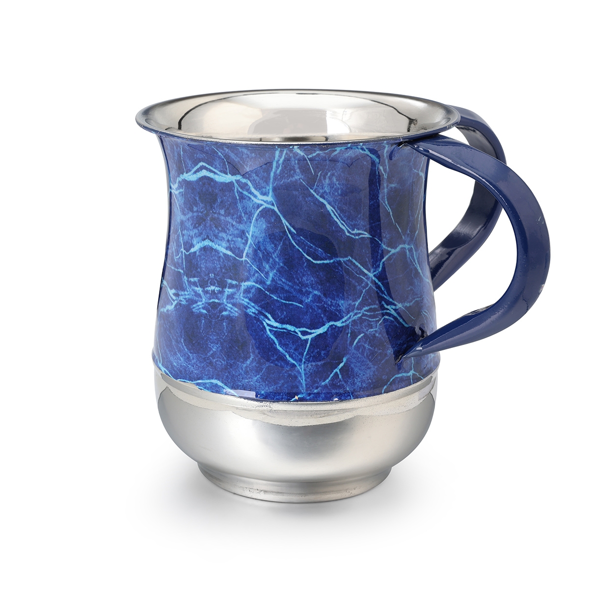Modern Netilat Yadayim Washing Cup With Marble Motif (Choice of Colors) - 1