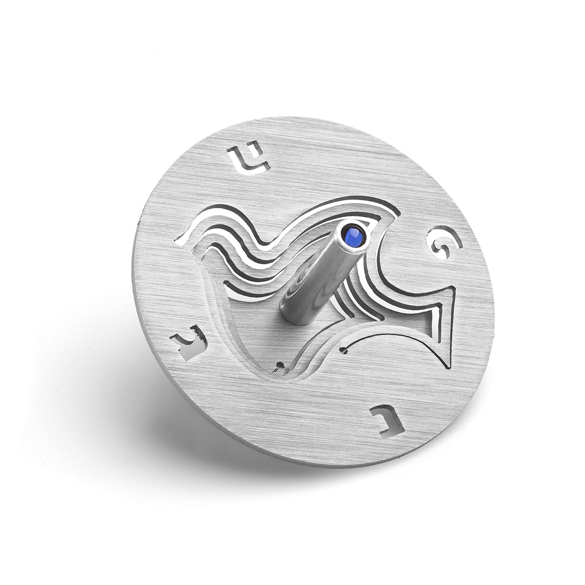Adi Sidler Anodized Aluminum Dove of Peace Dreidel - 8