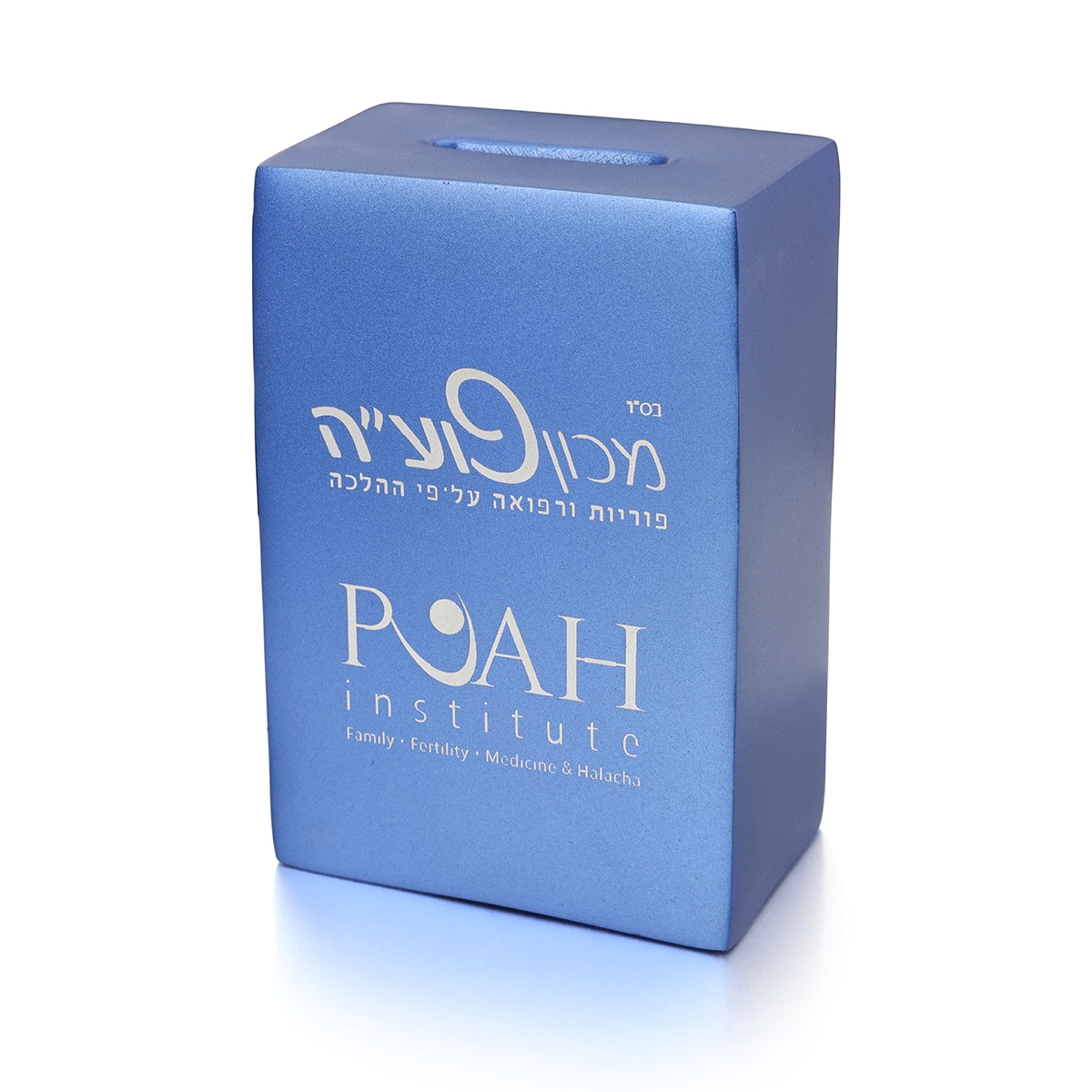 Personalized Rectangular Aluminum Tzedakah (Charity) Box  - 1