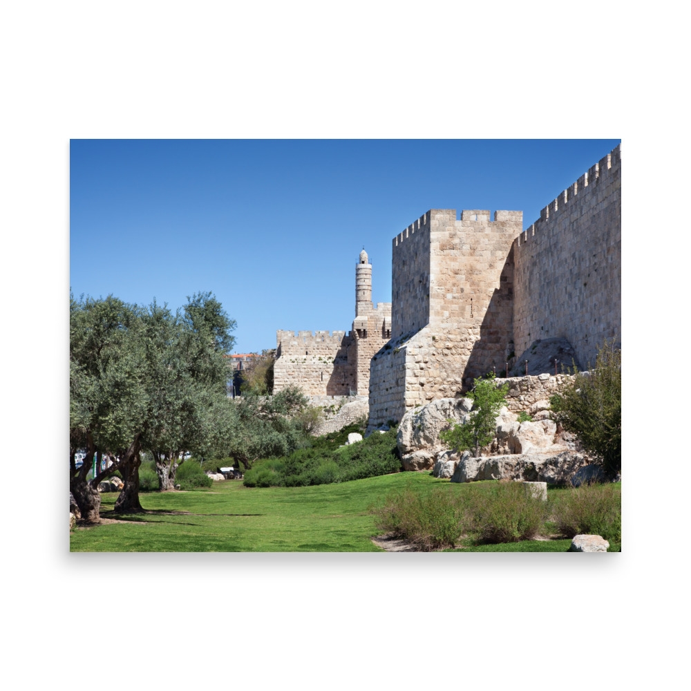 Old City of Jerusalem and Tower of David Photograph Poster - 1