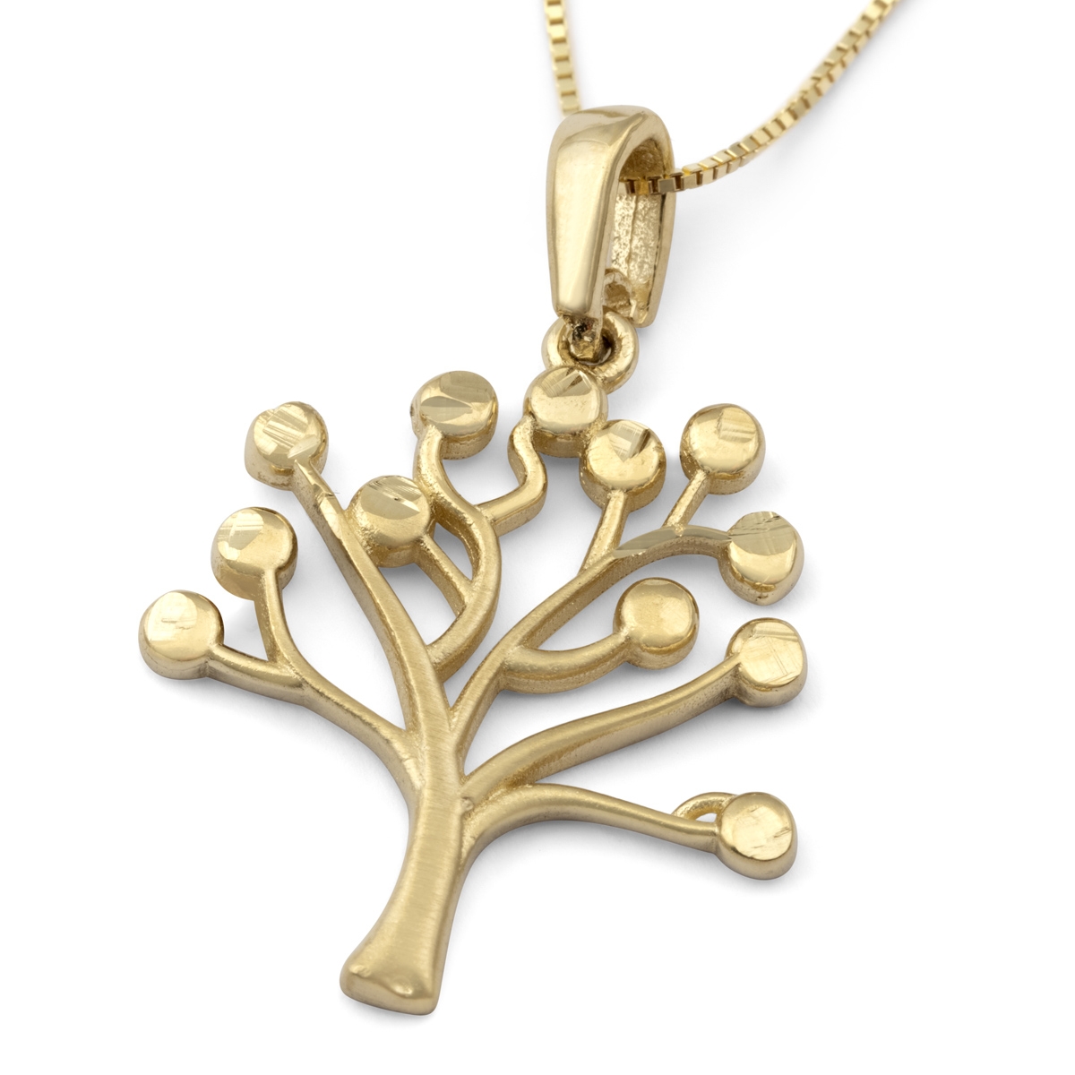 14K Gold Tree of Life Pendant Necklace - 1