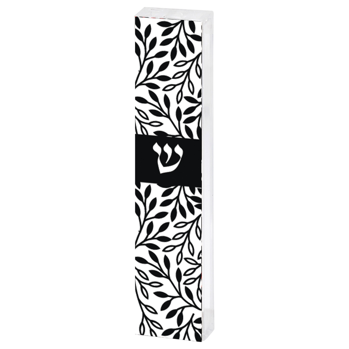 Stylish Black & White Mezuzah Case By Dorit Judaica (Choice of Designs) - 1