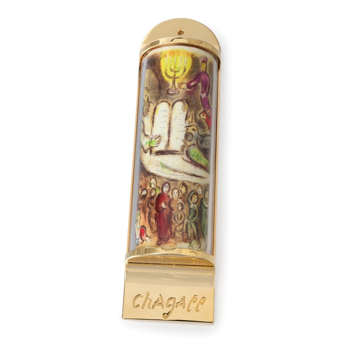  Limited Edition Marc Chagall Mezuzah - Ten Commandments (24K Gold-Plated) - 1