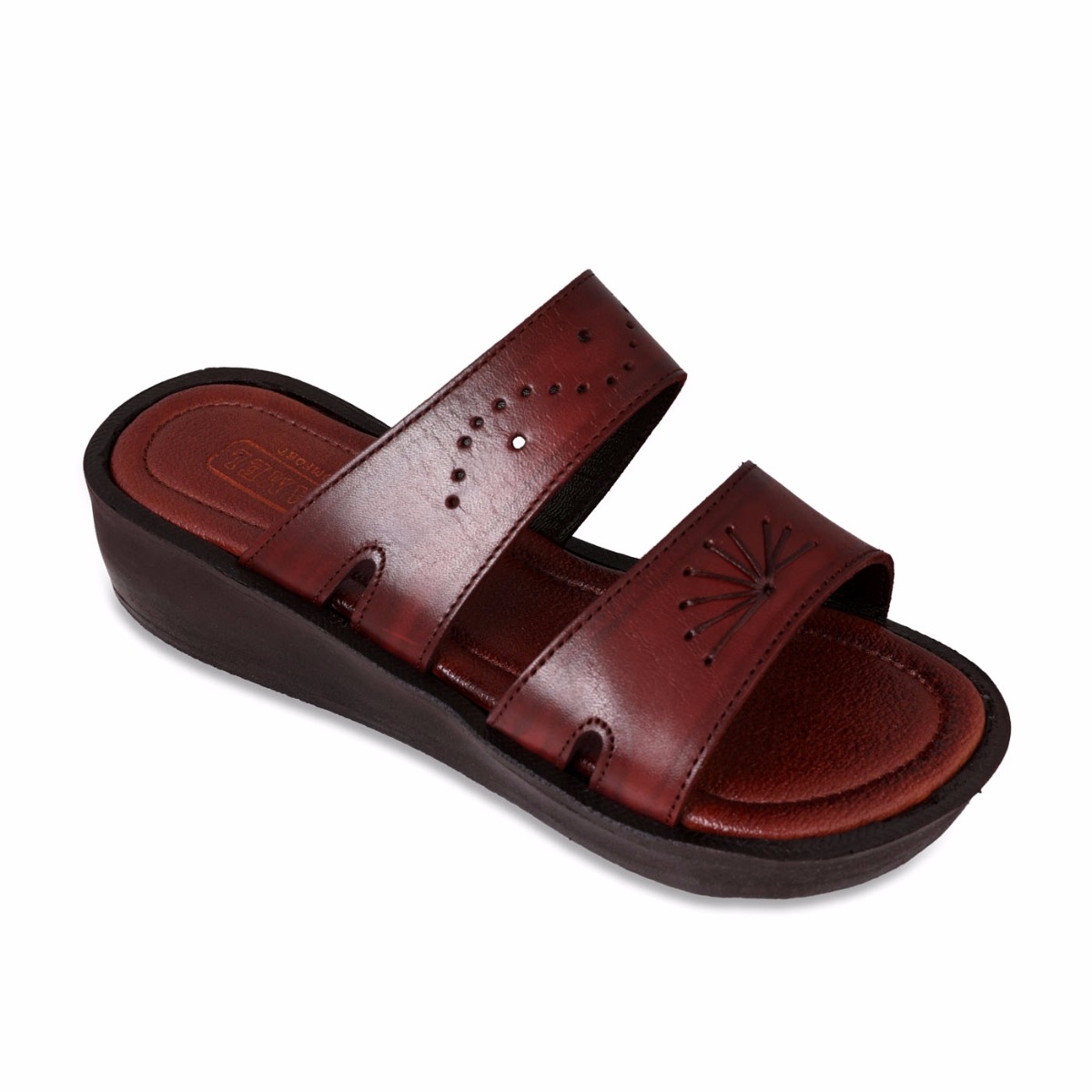Ashira Handmade Brown Leather Woman's Sandals - 1