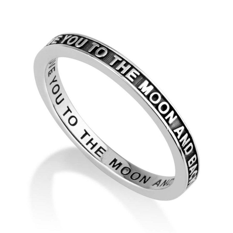 Marina Jewelry Sterling I Love You To The Moon & Back Ring - 1