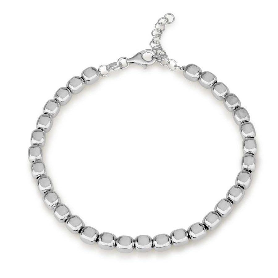 Marina Jewelry Sterling Silver Bolder Bracelet for Charms with Stoppers - 1