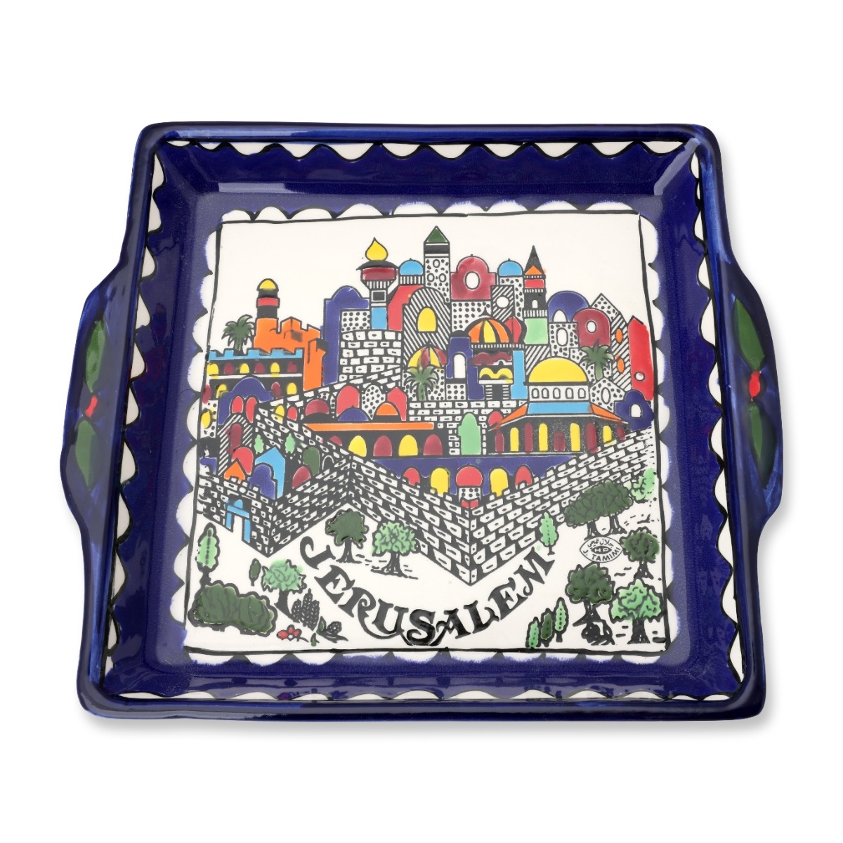 Matzah Plate - Jerusalem. Armenian Ceramic - 1