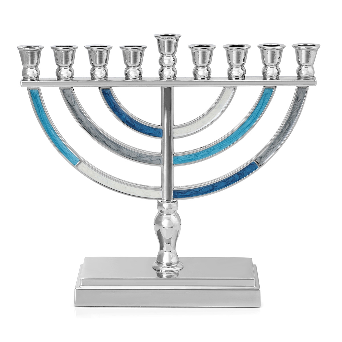 Multicolored Modern Hanukkah Menorah - 1