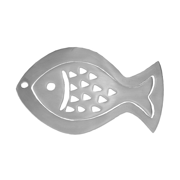  Yair Emanuel Aluminum 2-Piece Trivet Set - Fish - 1