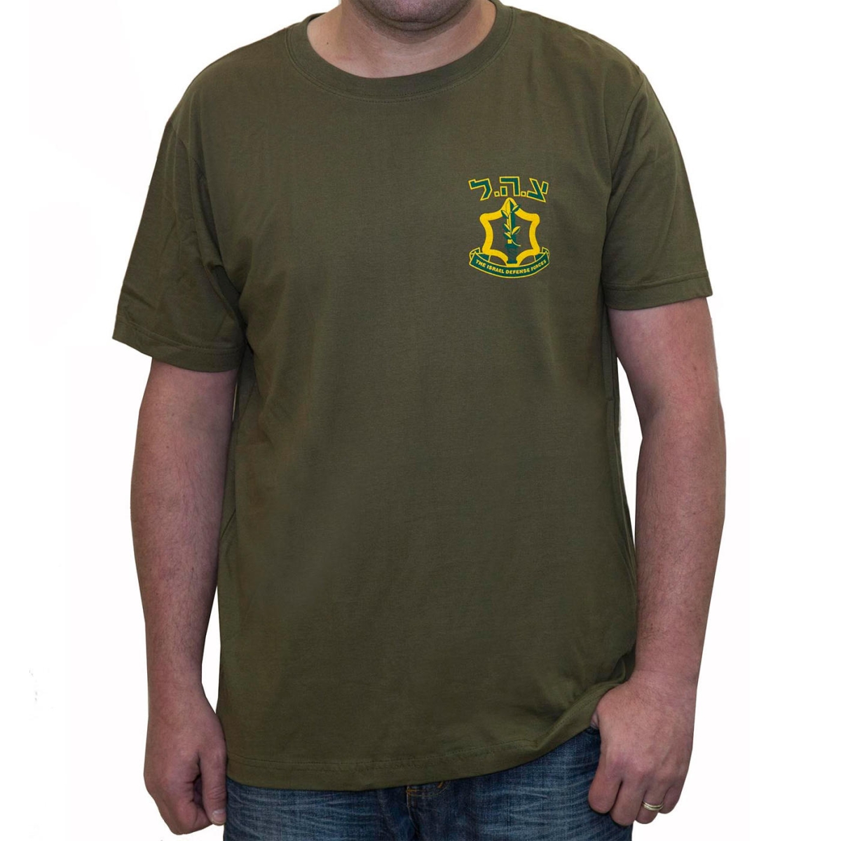 IDF T-shirt. Double-Sided. Olive Green - 1