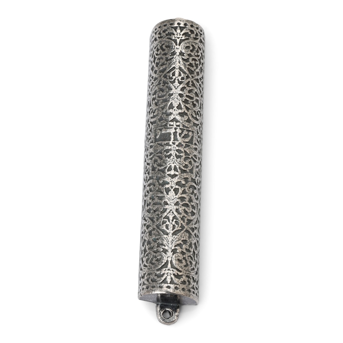 Pewter Mezuzah Case. Adaptation of Silver Bible Binding. Germany, 17th Century - 1