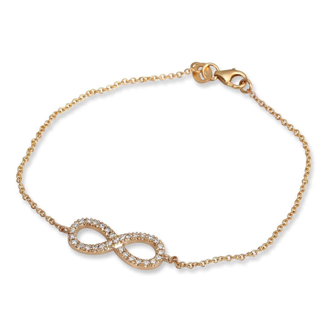 Rafael Jewelry 14K Gold Diamond Infinity Bracelet - 1