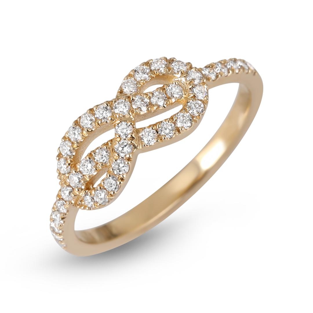 Rafael Jewelry 14K Gold Diamond Infinity Ring - 1