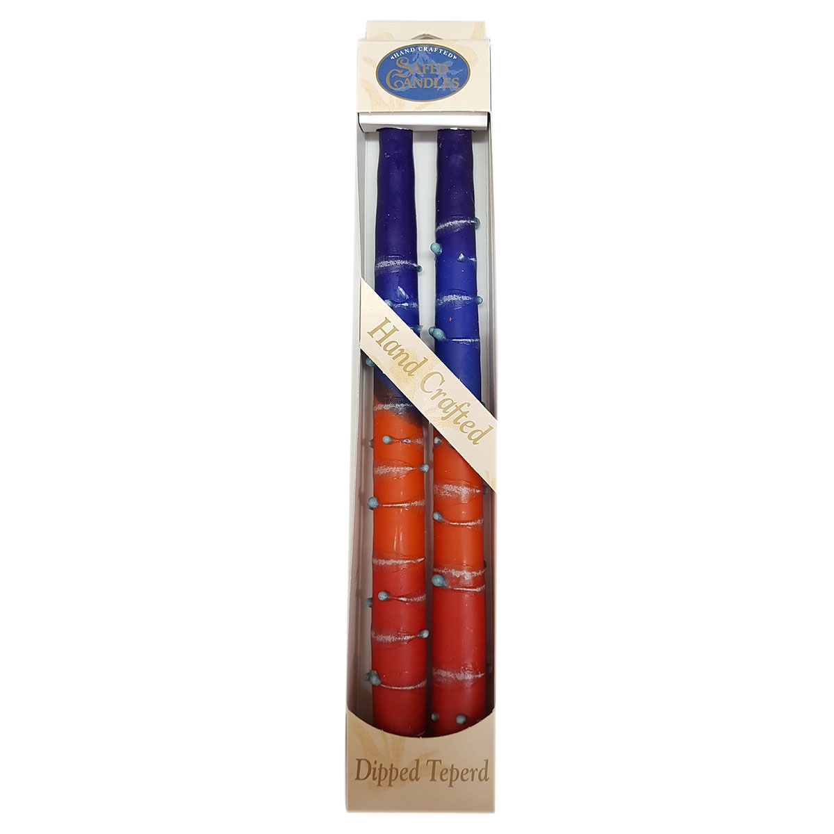  Dipped Taper Candles - Rainbow - 1
