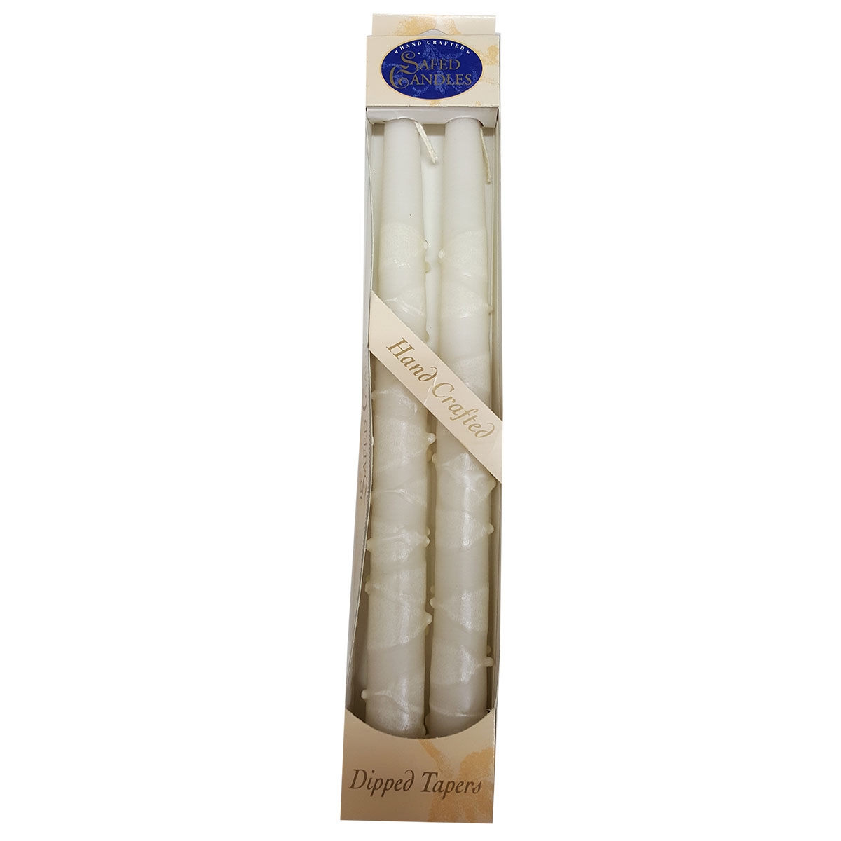 Dipped Taper Handmade Candles – White  - 1
