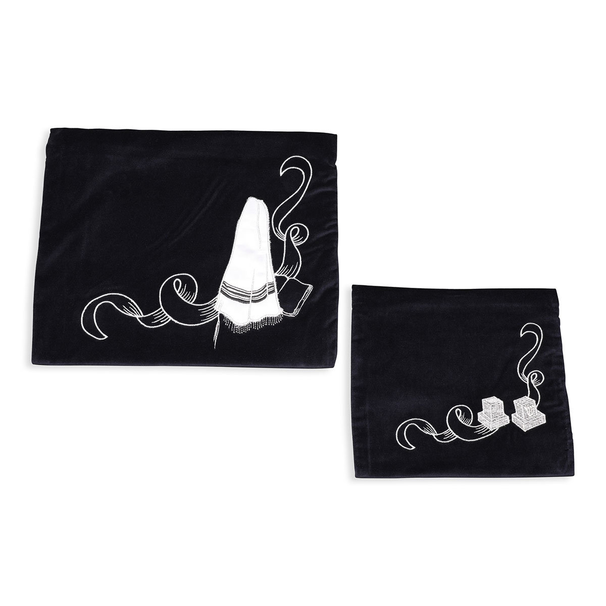 Stylish Set of Illustrated Tallit and Tefillin Bags - 1