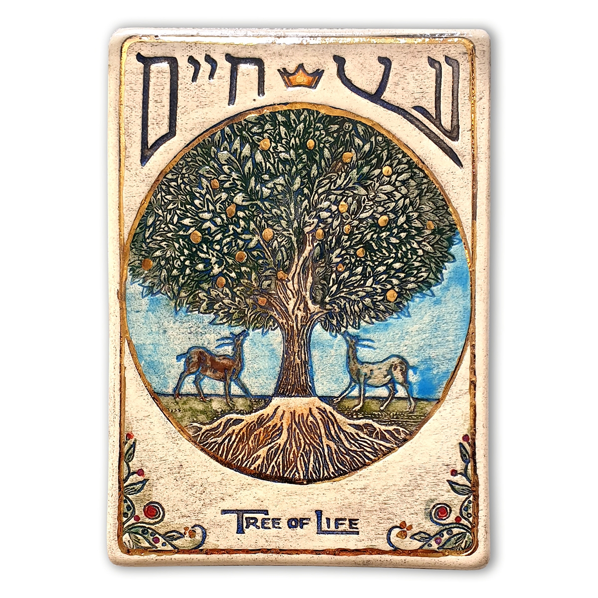 Art in Clay Handmade Tree of Life Ceramic Plaque Wall Hanging - 1
