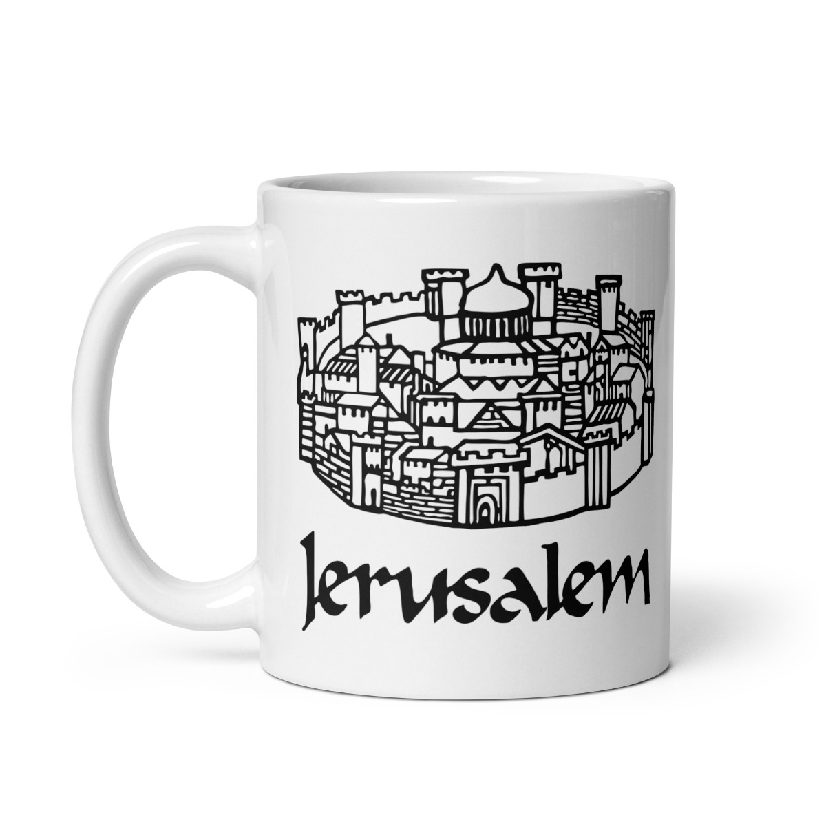 Old City of Jerusalem White Glossy Mug - 1