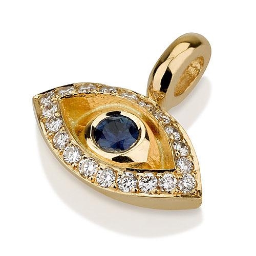 Yaniv Fine Jewelry 18K Yellow Gold Evil Eye Diamond Pendant - 1
