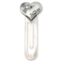  Danon Bookmark with Heart, Flowers and Swarovski Crystal - 1