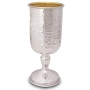 Nadav Art Hammered Silver Kiddush Cup With Stem - 1