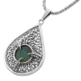 Sterling Silver and Eilat Stone Teardrop Necklace - 2