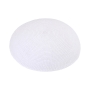 High-Quality Knitted Solid White Kippah - 2