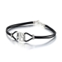 Ahava (Love) Sterling Silver and Leather Bracelet (Choice of Colors) - 4