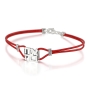 Ahava (Love) Sterling Silver and Leather Bracelet (Choice of Colors) - 2