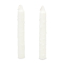 12 Handmade Shabbat Candles - White - 2