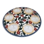 Metal Seder Plate and Matzah Tray Set By Dorit Judaica – Pomegranate Motif - 2