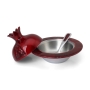 Aluminum Pomegranate Honey Dish with Spoon – Red  - 4