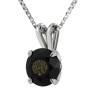 Sterling Silver and Swarovski Stone Necklace Micro-Inscribed with 24K Traveler's Psalm (Psalms 121) - 3