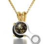 24K Gold Plated and Swarovski Stone Necklace Micro-Inscribed with 24K Traveler's Psalm (Psalms 121) - 8
