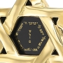 14K Gold Men's Star of David Priestly Blessing Necklace With Onyx Stone and 24K Gold Inscription (Numbers 6:24-26) - 4