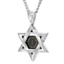14K Gold Men's Star of David Priestly Blessing Necklace With Onyx Stone and 24K Gold Inscription (Numbers 6:24-26) - 2
