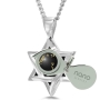 925 Sterling Silver Men's Star of David Priestly Blessing Necklace With Onyx Stone and 24K Gold Inscription (Numbers 6:24-26) - 5