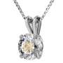 Soulmate: Sterling Silver and Swarovski Stone Necklace Micro-Inscribed with 24K Gold - 4