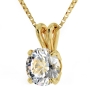 Soulmate: 14K Gold and Swarovski Stone Necklace Micro-Inscribed with 24K Gold - 4