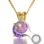 Soulmate: 24K Gold Plated and Swarovski Stone Necklace Micro-Inscribed with 24K Gold - 6